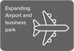 Expanding airport and business park