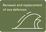 Renewal and replacement of sea defences