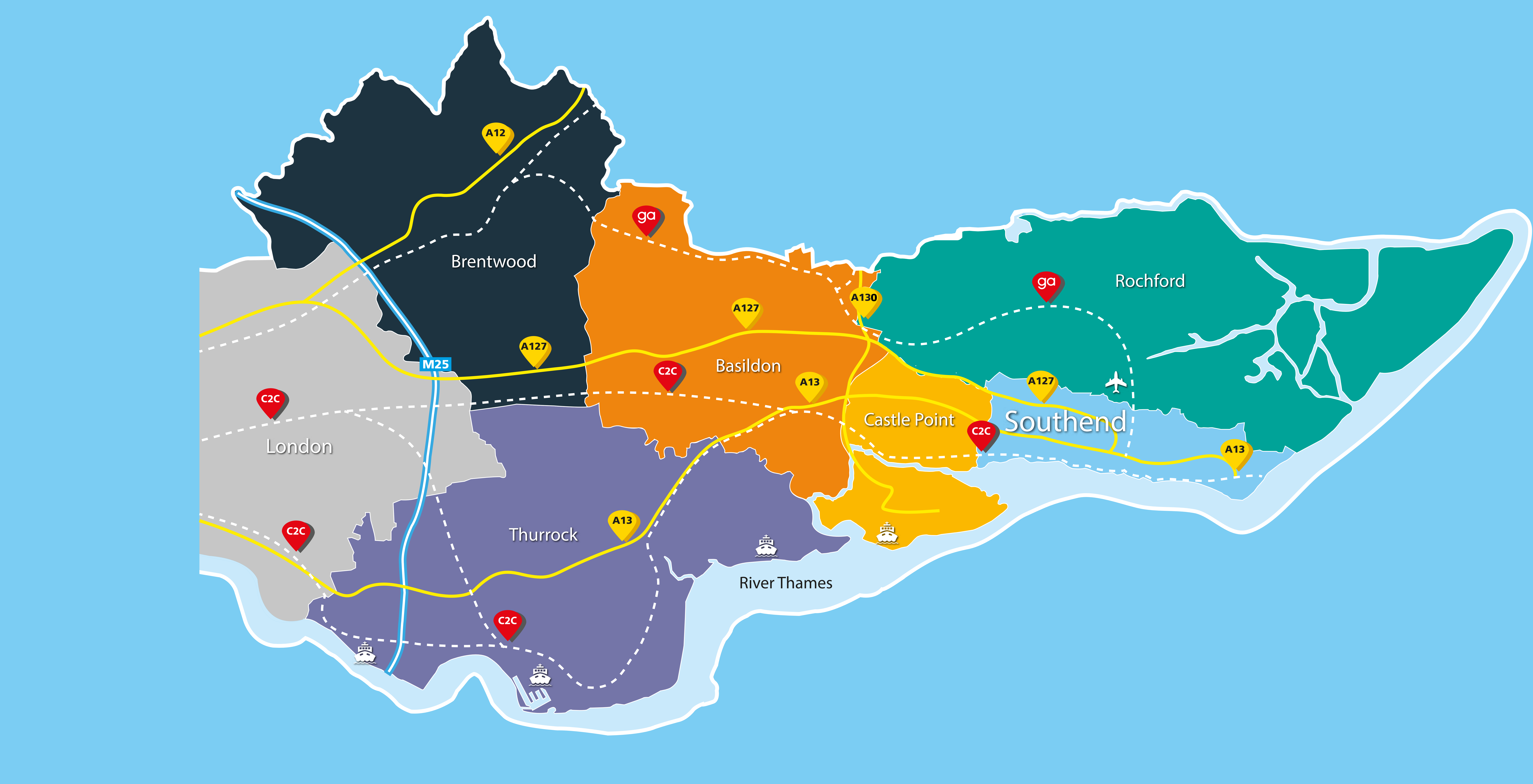 South Essex Map