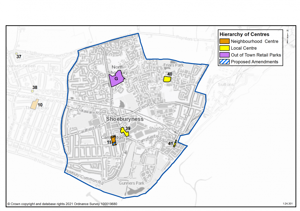 Retail elements and commercial centres Shoeburyness