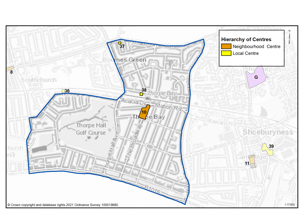 Retail elements and commercial centres Thorpe Bay